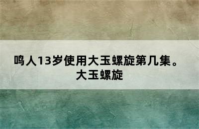 鸣人13岁使用大玉螺旋第几集。 大玉螺旋